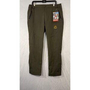 Hiking Outdoor Camping Snow Inner Lined Men's Pants Size 36x34 Olive